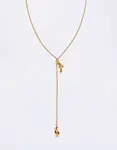 Maria Black Whirl Necklace Gold Gold