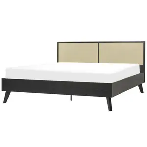 Beliani POSTEL 180/200 cm Černá Monpazier