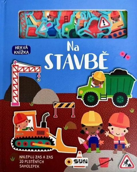 Hravá knížka Na stavbě - plstěné hrátky, čti a stav (poškozené)