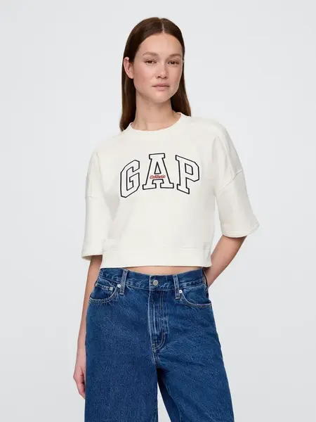 GAP Oversize crop mikina VintageSoft Americana - Dámské