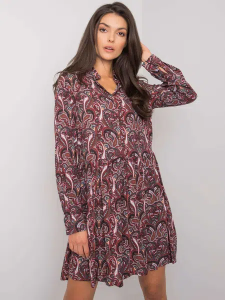 Dress-D73771M30227-dark brown