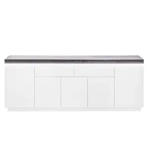 Livetastic ŠIROKÁ KOMODA, bílá, 200/80/40 cm