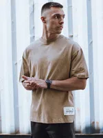 T-shirt męski kamelowy Dstreet