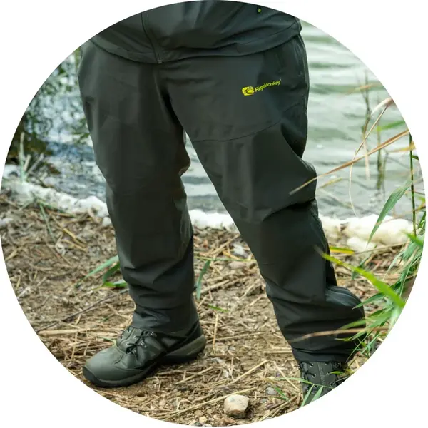 Ridgemonkey nohavice apearel thermapro waterproof shell trousers green - l