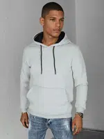 Bluza męska basic z kapturem jasnoszara Dstreet