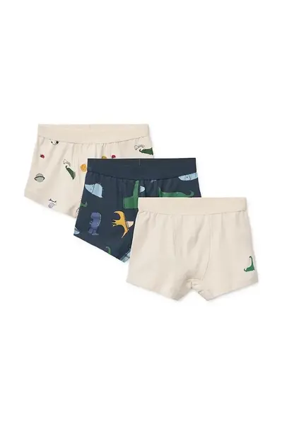 Liewood  boxerky detské bavlnené s elastanom Marvin Boxers 3-pack