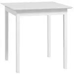 OKWISH JÍDELNÍ stůl 75/75/76 cm bílý ze dřeva pro 2 osoby v rustikálním stylu