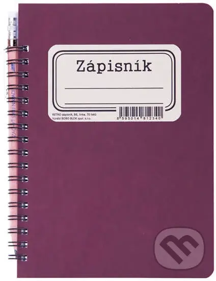 Kroužkový zápisník s tužkou RETRO B6
