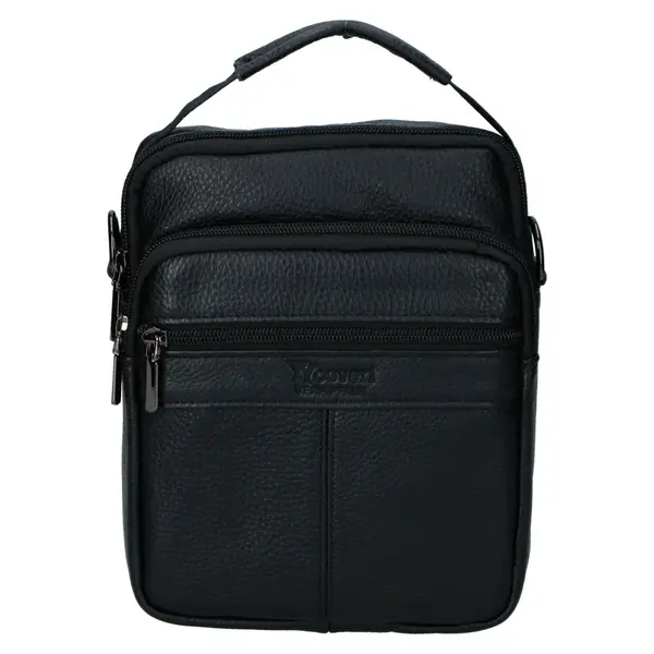 Pánská kožená crossbody taška Phill, černá