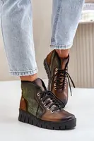 Kožené Boty Na Platformě A Klínu Maciejka