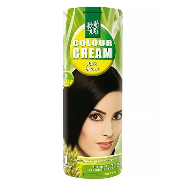HENNA PLUS Přírodní barva na vlasy 3 Tmavě hnědá 60 ml