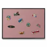 TULUP MAGNETICKÁ TABULE 100x70 cm černý rám – Pastelově růžová barva