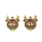 Christmas 304 Stainless Steel Enamel Pendants