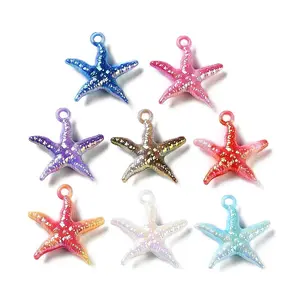 Two-tone Opaque Acrylic UV Plating Pendants