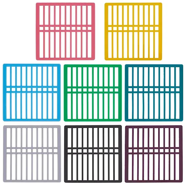 8Pcs 8 Colors Square Acrylic Template Ruler