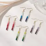 Dyed Natural Malaysia Jade Dangle Earrings