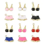 20Pcs 2 Styles Alloy Enamel Pendants