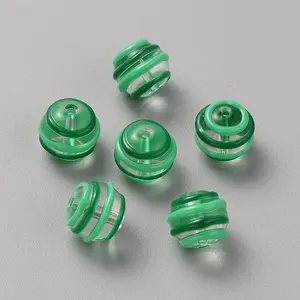 Transparent Painted Glass Beads