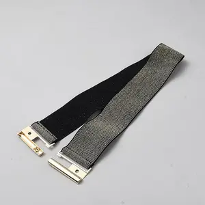 Sparkle Polyester Elastic Waistbands with Alloy Buckles
