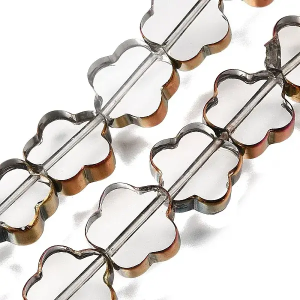 Electroplated Transparent Glass Beads Strands