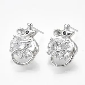 Brass Stud Earrings