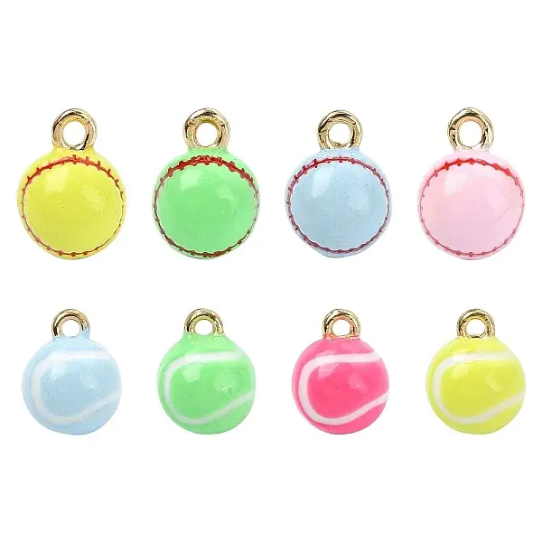 8Pcs 8 Styles Electroplate Alloy Charms