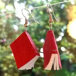 Alloy with Paper Book Dangle Earrings