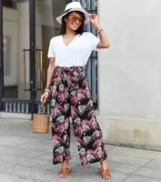 Gemre Black Women's Wide Pleated Sijam Trousers