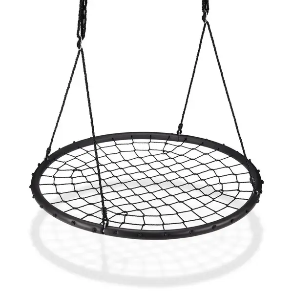 Relaxdays HOUPAČKA černá hnízdová se sítí 120 cm