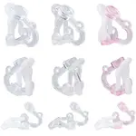 120Pcs 3 Style Plastic Clip-on Earring Findings