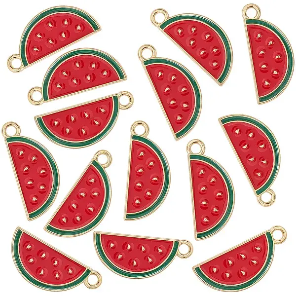 30Pcs Alloy Enamel Pendants