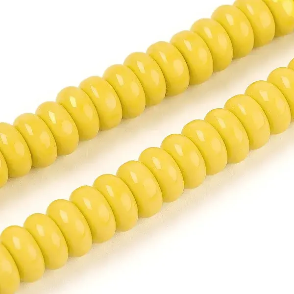 Opaque Solid Color Glass Beads Strands