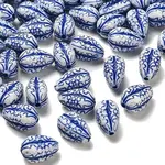 SBlue and White Porcelain Style Opaque Acrylic Beads