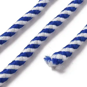 Two Tone Striped Cotton & Polyamide Braided Cord
