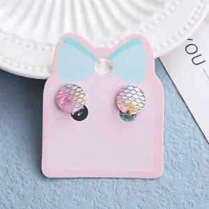 Alloy Plastic Clip-on Earrings for Kid
