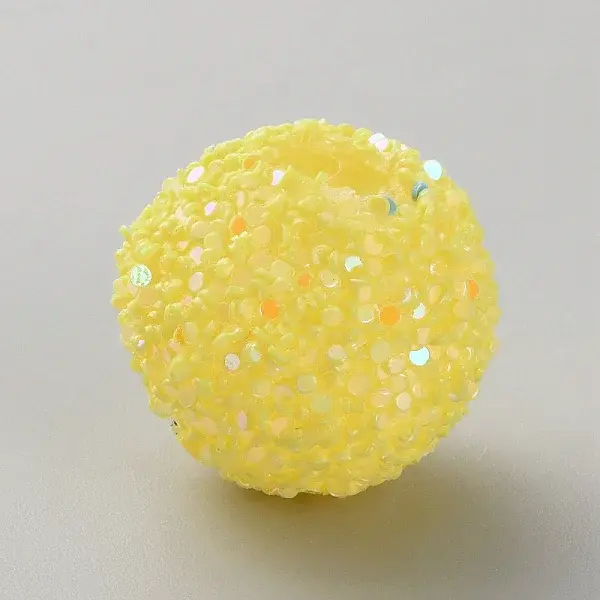 Opaque Acrylic Glitter Beads