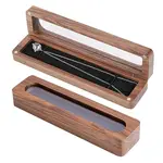 Black Walnut Magnetic Necklace Boxes