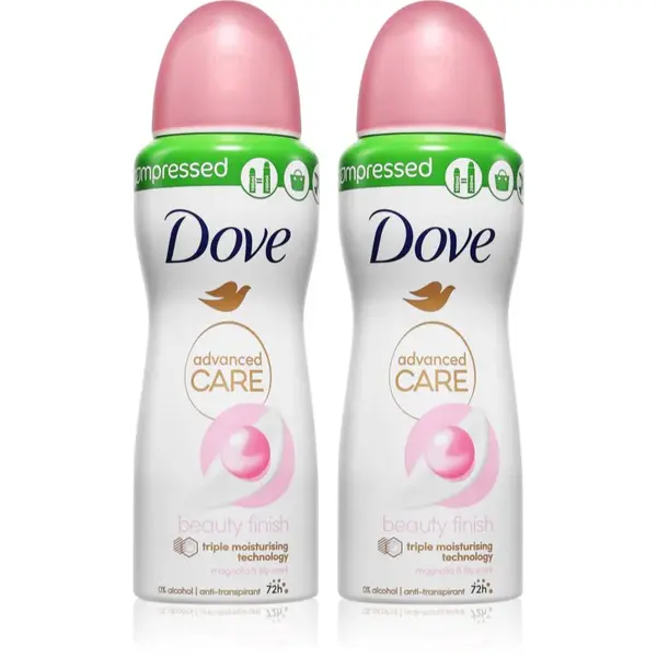 Dove Advanced Care Beauty Finish antiperspirant sprej 2x100 ml