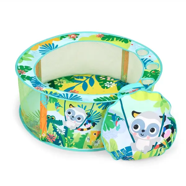 BRIGHT STARTS Hrací bazének s míčky Rowdy Rainforest™ Stow & Go, 6m+