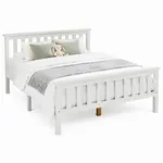 STILVORA POSTEL 140/200 cm bílá s roštem z masivu, minimalistický design