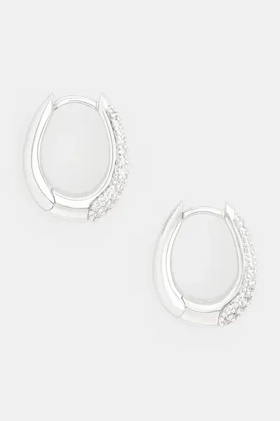 Tom Wood  Stříbrné náušnice  Liz Hoops Pave