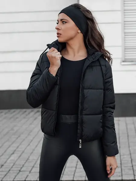 Dámská zimní bunda NORDPUFF s kapucí černá