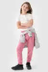 Dívčí Dresové Kalhoty Joggery 4F Růžové 4FJWMM00TTR