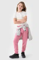 Dívčí Dresové Kalhoty Joggery 4F Růžové 4FJWMM00TTR