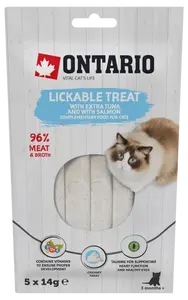 Ontario pochoutka lízací extra tuňák a losos 5x14g