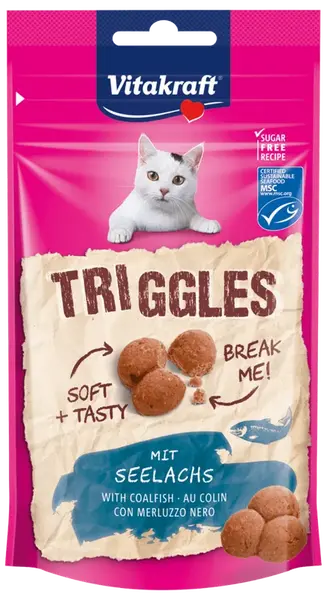 Pochoutka Vitakraft Triggles s lososem 40g