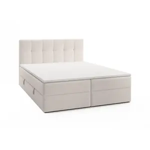 Fedve BOXSPRINGOVÁ POSTEL ORENO ROYAL 180x200 cm, Bílá