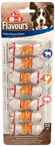 Kost žvýkací 8in1 Triple Flavour XS 7ks