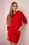 Set mikiny se sukní červené