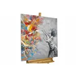 KUNSTLOFT RUČNĚ MALOVANÝ AKRYLOVÝ OBRAZ ŠEDÝ, 80/80 CM